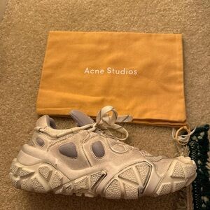 Acne Studios Boltzer Grey Tumbled Trainers